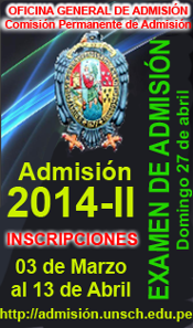 UNSCH Ingresantes Universidad Nacional de San Cristobal de Huamanga UNSCH 2014 II 27 de noviembre